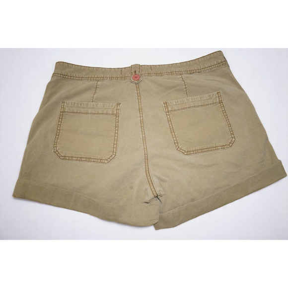 Anthropologie The Wanderer Utility Shorts 29 Faded Khaki Tan Olive Green GUC - Picture 5 of 8